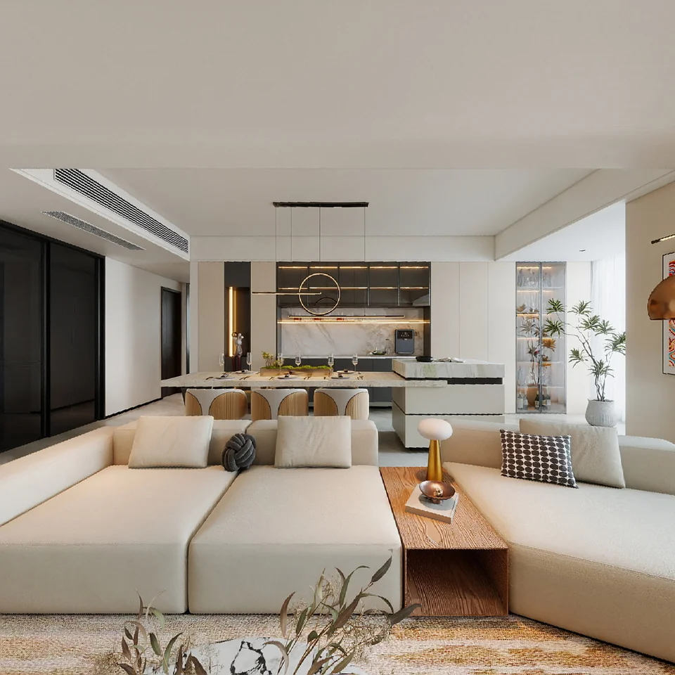 Contemporary Gallery Residence design visualization