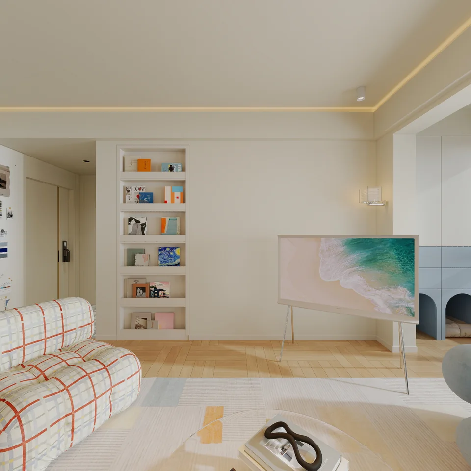 Pastel Bauhaus Residence design visualization