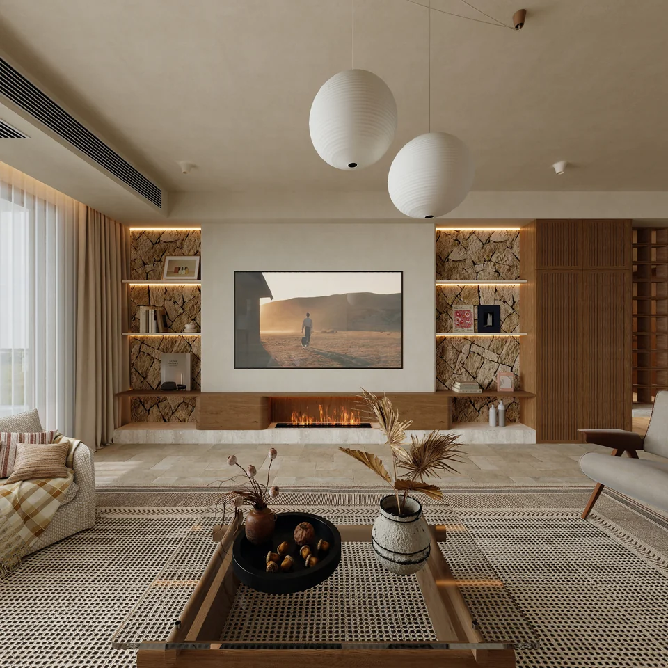 Warm Arch Villa design visualization