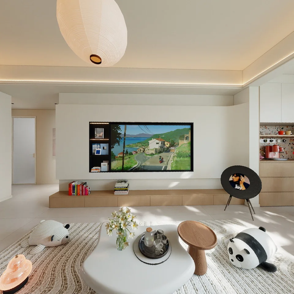 Soft Oak Residence design visualization