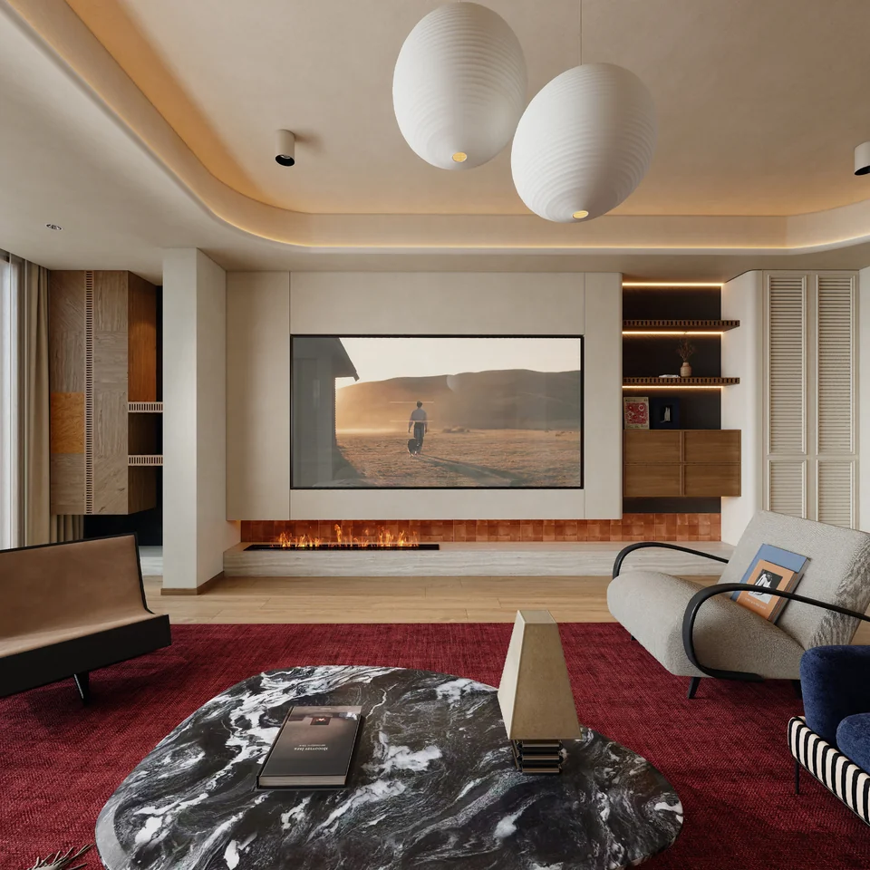 Sculpted Curve Villa design visualization