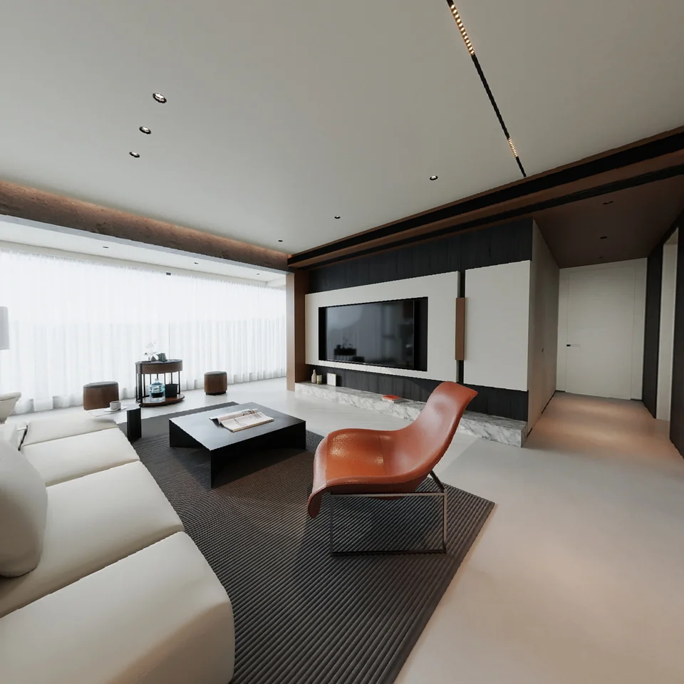 Minimal Contrast Residence design visualization