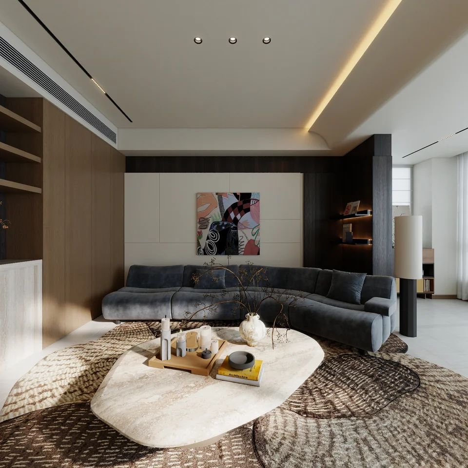 Modern Hearth Residence design visualization