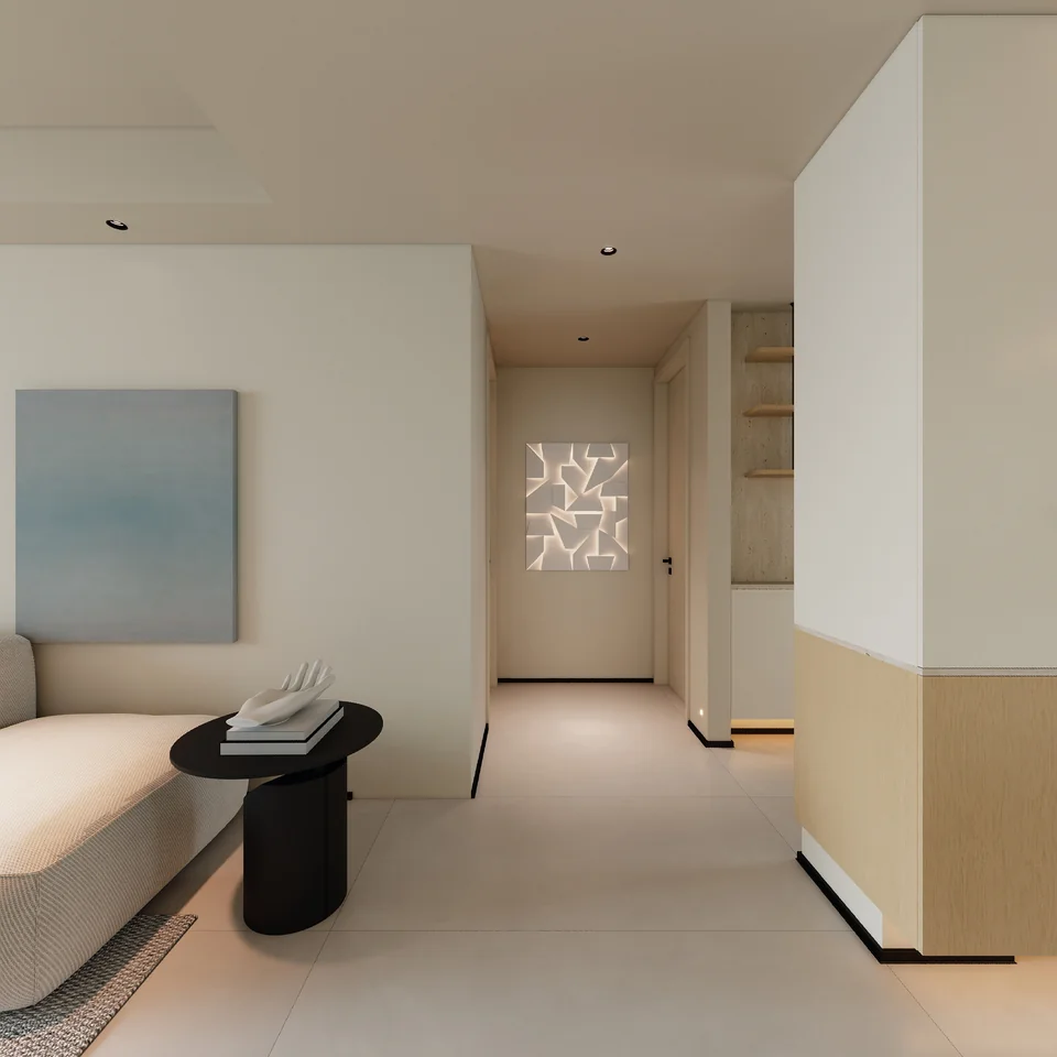 Light-Filled Minimal Residence design visualization