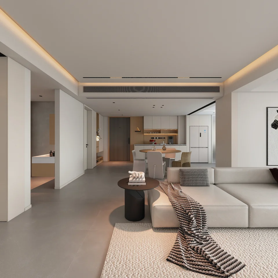 Airy Blue Accent Residence design visualization