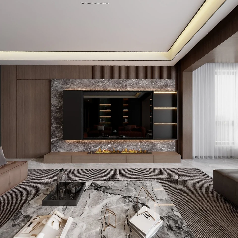 Monochrome Family Residence design visualization