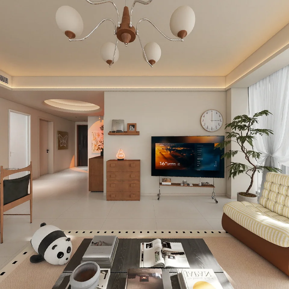 Modern Vintage Residence design visualization